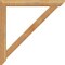 Ekena Millwork Traditional Slat Rough Sawn Bracket w/ Offset Brace, Western Red Cedar, 6"W x 44"D x 44"H BKT0604X44X44TRA06RWR - alternate 3